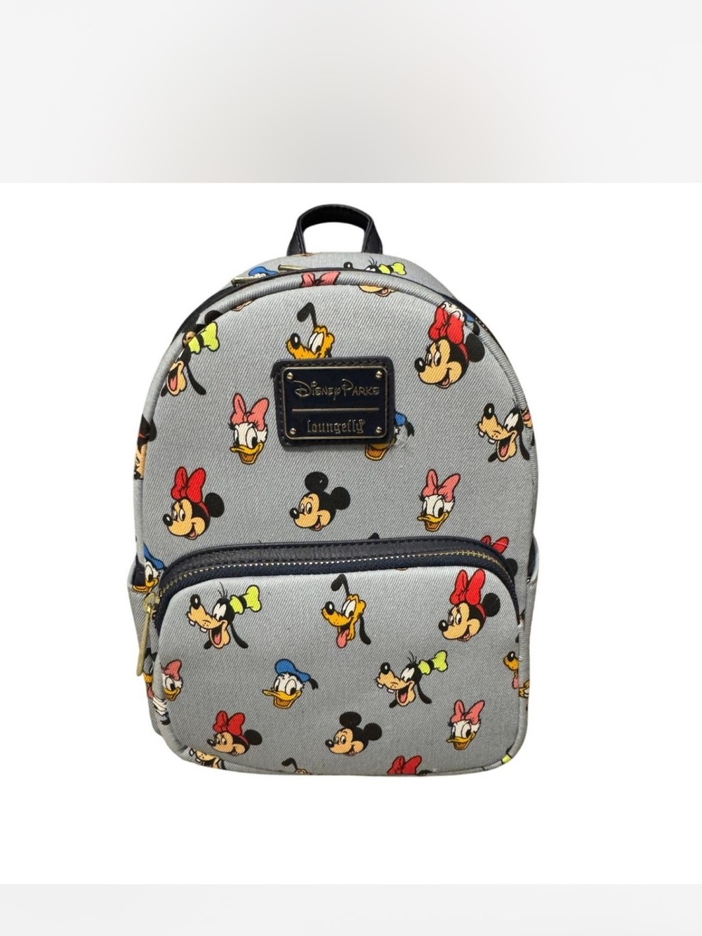 Loungefly Disney Parks Grey Minnie & Friends Mini Backpack